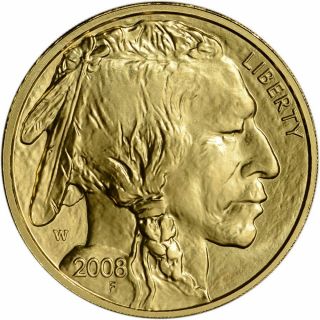 2008 - W American Gold Buffalo (1/2 Oz) $25 In Ogp With