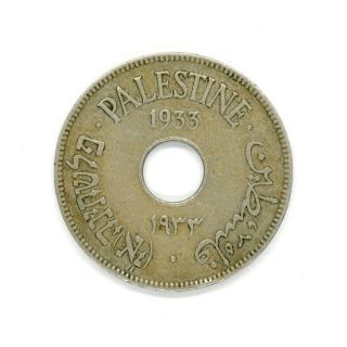 Palestine 10 Mils,  Palestine Currency Board,  1933