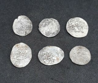 Set Of 6 Silver Dirhams Saadian Dynasty Morocco Old Coins To Identify