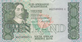 10 Rand Extra Fine Crispy Banknote From South Africa 1990 - 94 Pick - 120e