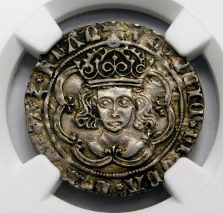 Ngc Au - 55.  Tudor.  Henry Vii.  Outstanding Groat.  England Silver Coin.