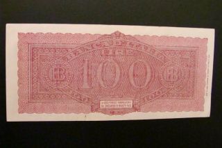Italy 100 Lire 1943 Crisp AU/UNC 2