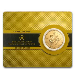 2007 Canada 1 Oz Gold Maple Leaf.  99999 Bu (w/assay Card) - Sku 25695