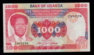 Uganda 1000 Shillings (1983) H41 Pick 23 Vf.