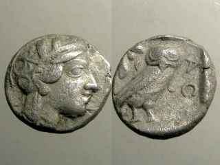 Attica Athens Silver Tetradrachm_athena & Owl_goddess Of Wisdom & Warfare