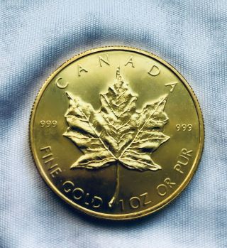 1979 1 Oz Canadian Maple Leaf Gold Coin $50 Fifty Dollars Uncertified