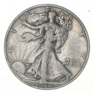 Xf,  1946 - S Walking Liberty 90 Silver Us Half Dollar - Coin 198