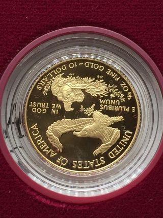 1995 W 10th Anniversary Proof American Eagle 4 Coin Gold & Silver Eagle Set 10