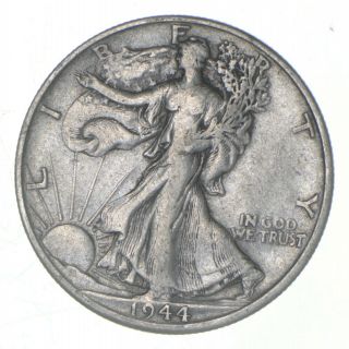 Xf,  1944 - D Walking Liberty 90 Silver Us Half Dollar - Coin 217