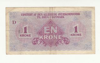 Denmark 1 Krone 1945 Circ.  Pm2 @