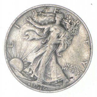 Xf,  1946 - S Walking Liberty 90 Silver Us Half Dollar - Coin 192
