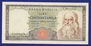 Gem Uncirculated 50.  000 Lire 1970 Banknote From Italy