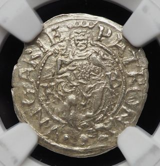 Hungary.  Silver Denar,  Maximilian Ii,  1571 - Kb,  State,  Ngc Ms62