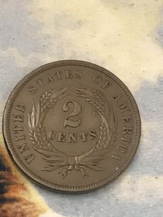 1865 Two Cent Piece Au,