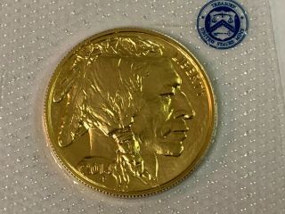 2014 1 Oz Gold Buffalo $50 Coin In Plastic Sleeve