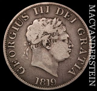 Great Britain: 1819 One - Half Crown - Silver Scarce Nr571