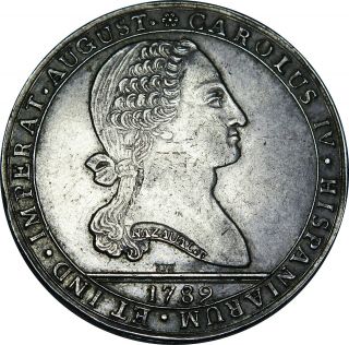 . : Santiago 1789 Indians Proclamation Medal - 10 Reales :.