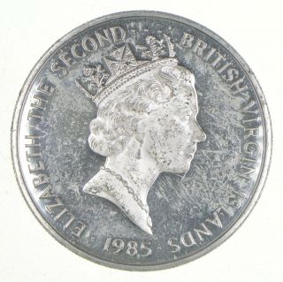 World Coin - 1985 British Virgin Islands 20 Dollars World Silver Coin 18.  4g 537