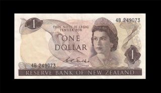 1968 - 75 Zealand 1 Pound " Sig.  Wilks " ( (ef))
