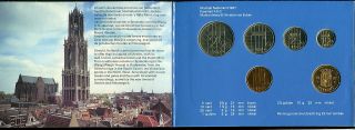 Netherlands 1987 Complete Year Set Utrecht 5 Coins,  1 Token