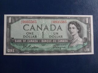 1954 Canada 1 Dollar Bank Note - Beattie/coyne - Fl0935565 - Unc Cond.  19 - 331