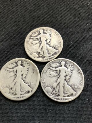 Liberty Half Dollars 1917 - S 1918 - S And 19 - D