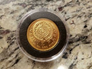 Mexico Gold 20 Pesos Agw.  4823 (1959) - W/holder
