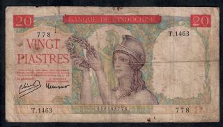 20 Piastres From French Indochine