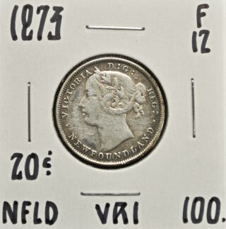 1873 Newfoundland 20 Cents F - 12