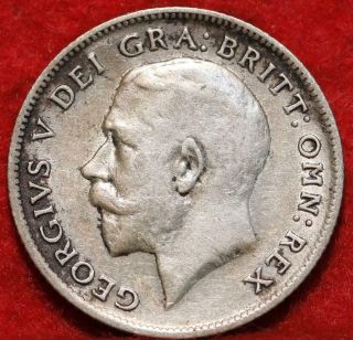 1920 Great Britain 6 Pence Silver Foreign Coin