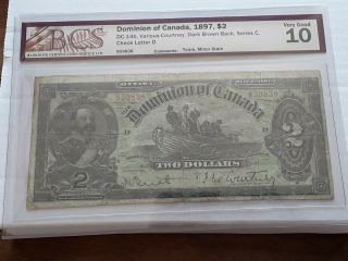 1897 $2 Dominion Of Canada