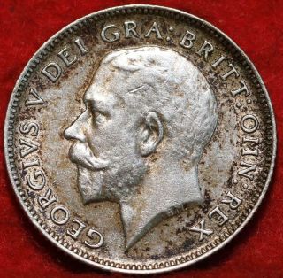 1922 Great Britain 6 Pence Silver Foreign Coin