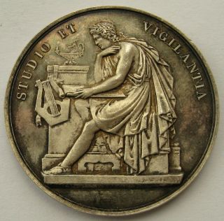 Switzerland Canton Geneva School Prize Silver Medal 41mm 28,  1gr