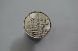 Belgium 50 Francs 1958 Silver B19 7955
