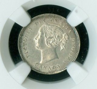 1890 - H Canada 5 Cents Ngc Ms - 62 White Surfaces