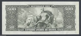 Brazil 500 Cruzeiros ND (1949) P148as Specimen TDLR AUNC - UNC 2