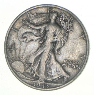 Xf,  1943 - S Walking Liberty 90 Silver Us Half Dollar - Coin 345