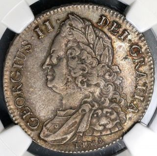 1745 Ngc Xf 45 Silver 1/2 Crown Lima Treasure Great Britain Coin (18010703c)