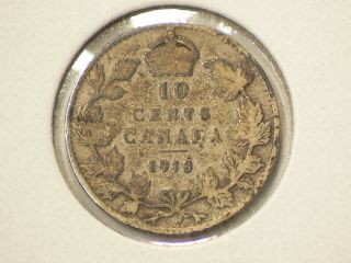 1913 Canada 10 Cents Broad Leaves Variety G1289