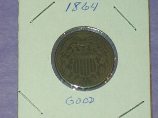 1864 Two Cent Piece Good