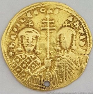 Vintage 22k Gold Christian Byzantine Era Coin Jesus Depiction 3.  9 Grams 21 mm 2