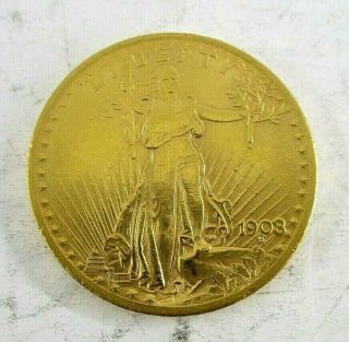 1908 U.  S.  Gold $20 Dollar St.  Gauden 