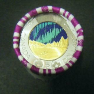 Canada 2017 150th Anniversary Glow In The Dark Toonie Roll Some Colour $2 Coin