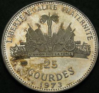 HAITI 25 Gourdes 1973 Proof - Silver - Christopher Columbus - 3517 ¤ 2