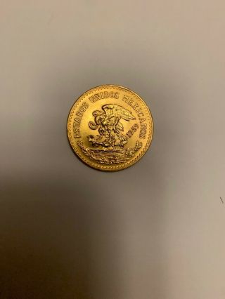 1959 Mexico Gold 20 Pesos Agw.  4823 - 15 Grams Gold