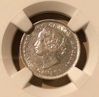 1874h Canada 5 Cents Large Date Crosslet 4 Ngc Au 55 - Five Cents - Silver