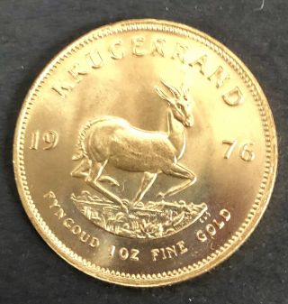1976 South African Krugerrand - 1 Oz Gold Coin