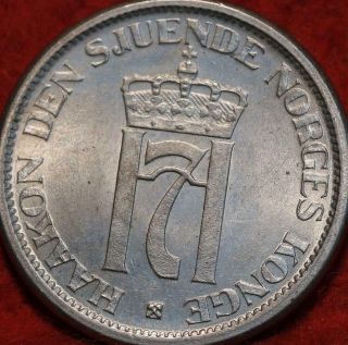 Uncirculated 1951 Norway 1 Krone Clad Foreign Coin