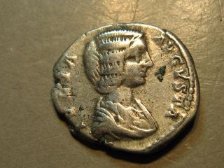 Ancient Rome Julia Domna Died 217ad Silver Denarius Laodicea A300