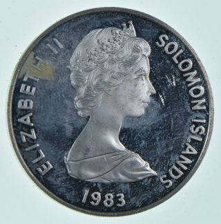 WORLD COIN - 1983 Solomon Islands 5 Dollars - World Silver Coin 30.  4g 324 2